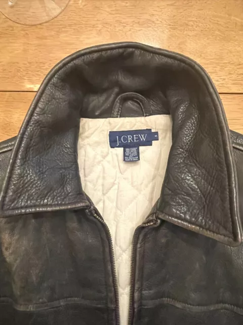 J Crew Woman’s Brown Leather Jacket Vintage Small