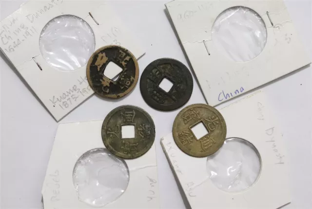 🧭 🇨🇳 China Cash Empire - 4 Coins Lot B34 Cg26-2N