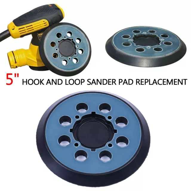 5"Hook and Loop Sander Pad Replacement 8 Holes Sanding Backing Polishing Pad New