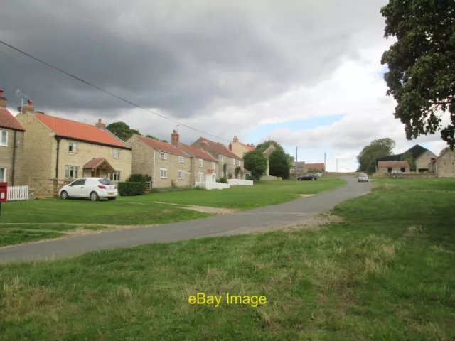 Photo 6x4 Old Byland village street Cross square?  The grass area at the  c2018