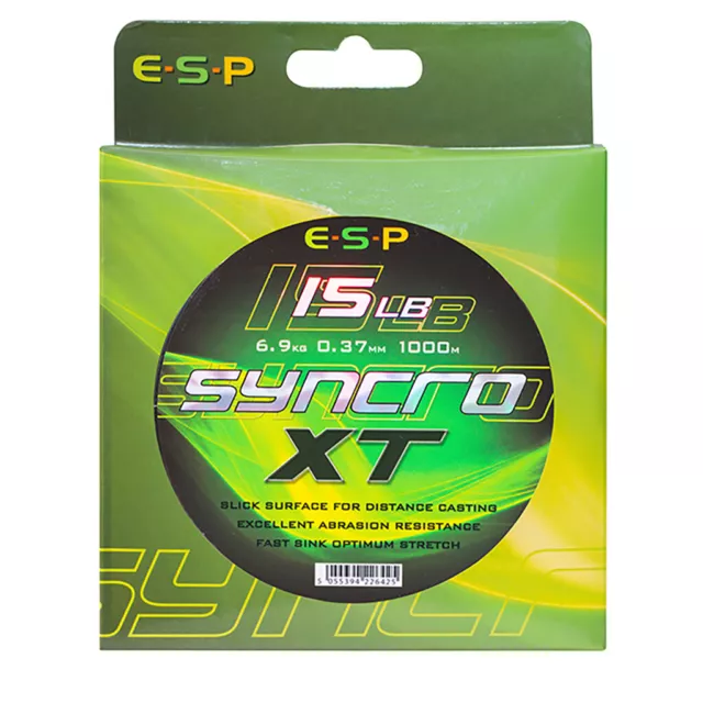 Esp Syncro Xt 15 Lb Monofilament Mainline 1000M