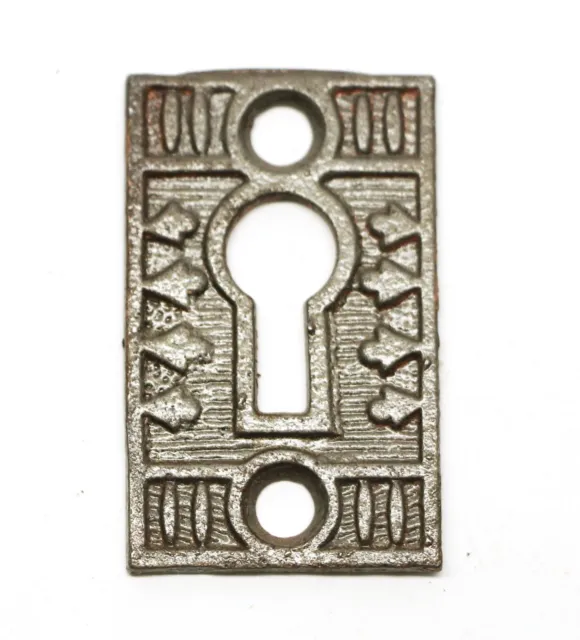 Antique 1.625 in. Cast Iron Victorian Door Keyhole Cover Plate