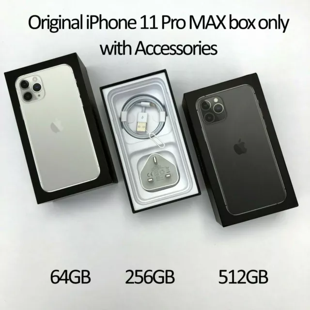 Original iPhone 11 Pro MAX box only and Accessories 64GB 256GB 512GB