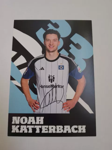 Autogramm Noah Katterbach Hamburger SV HSV Druck