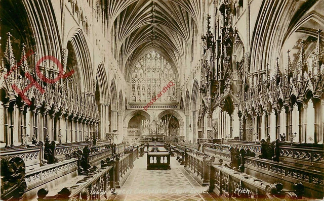 Picture Postcard> Exeter Cathedral, Choir East [Frith's]