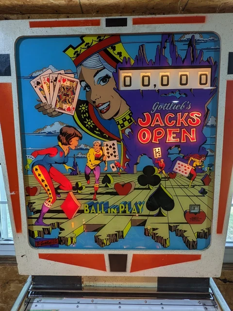 Gottlieb Jacks Open Pinball Machine in very good condition