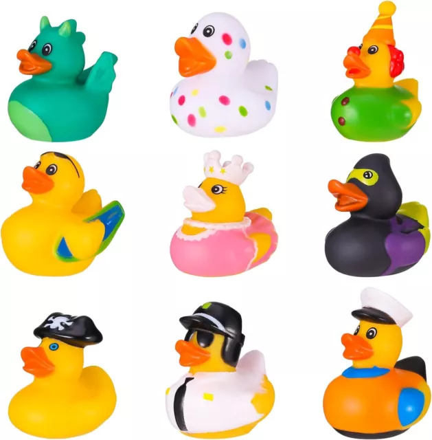 New  9 Pcs Rubber Ducks Bath Toys Cute Float Duck Kids Toys...