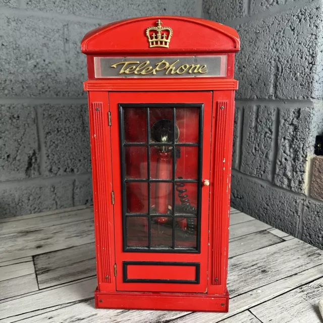 Steepletone STBP11 Vintage Red Country 1927 Telephone Box 45cm Height UNTESTED