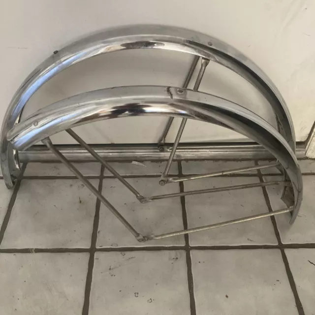 Vintage Schwinn 60s Chrome Bicycle Fenders 26 S-7 Middleweight Panther Corvette