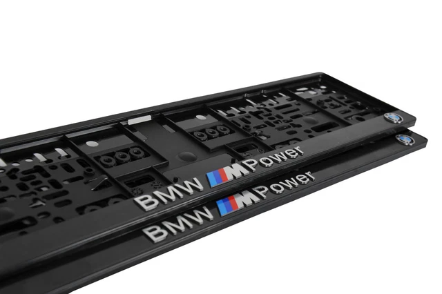 2x BMW M Power Kennzeichenhalter – 3D Aufschrift & Logo, Tuning Zubehör