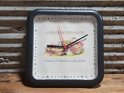 Vintage 90s Longaberger Baskets Advertising Clock Always At Home In Your Home