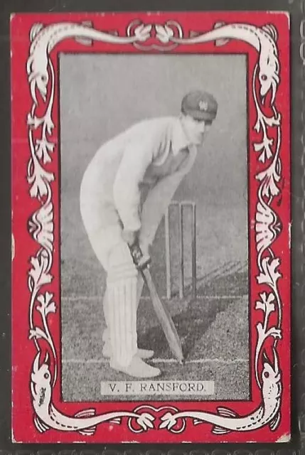 Wills Australian & English Cricket 1909 (Red Border Vice Regal)-#21- Ransford