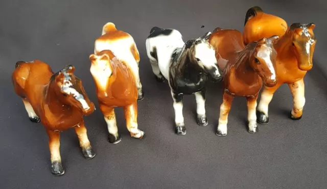 Vintage Horse Figurines Horse Miniatures good quality old porcelain hand painted