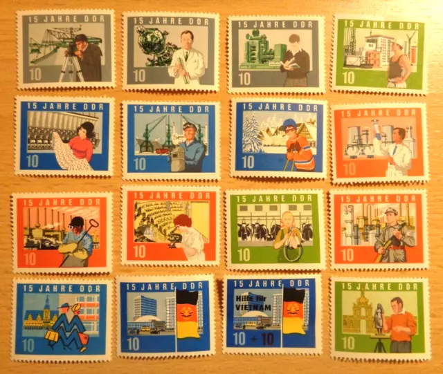 Ddr 1964 Briefmarken Satz  15 Jahre Ddr & Vietnam Marke Postfrisch