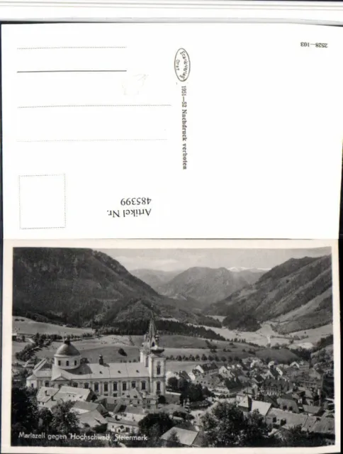 485399,Mariazell Totale Kirche geg. Hochschwab Bergkulisse