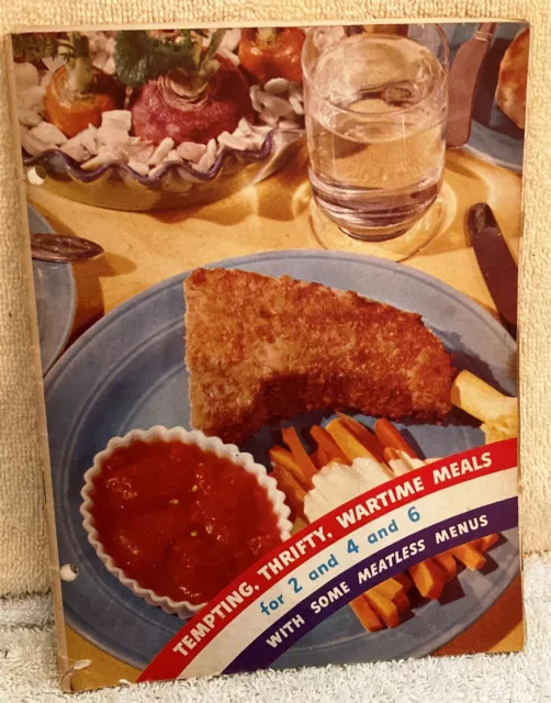 Vintage WW2 1942 Pet Milk Cookbook Booklet Tempting, Thrifty Wartime Meals