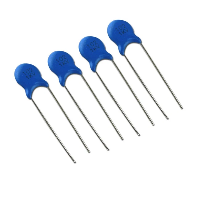 100nF 1kV 104 Condensateur Céramique haute tension bleu empattement 5mm 100nF 1kV 104 Condensateur Céramique haute tension bleu empattement 5mm