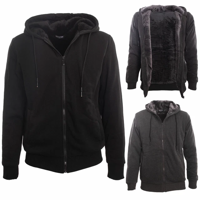 Felpa Uomo Con Zip Cappuccio Felpa Con Cappuccio Sherpa - Giacca Invernale Foderata Per Ragazzi, Con Cerniera E Tasche Felpa Con Zip Primecrest Uomo