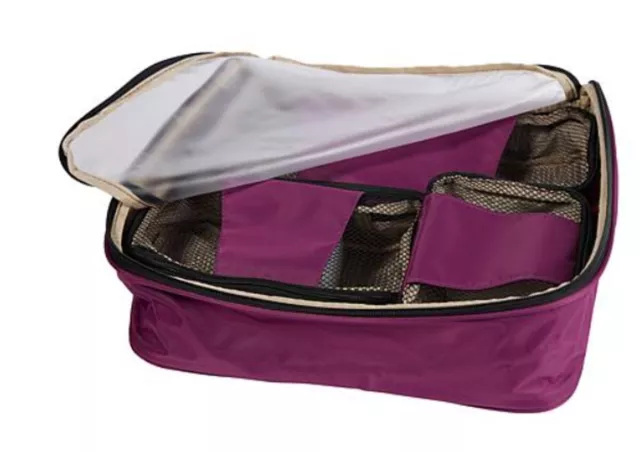 Samantha Brown Slim Line Packing Cubes 4-piece Set ~ Purple