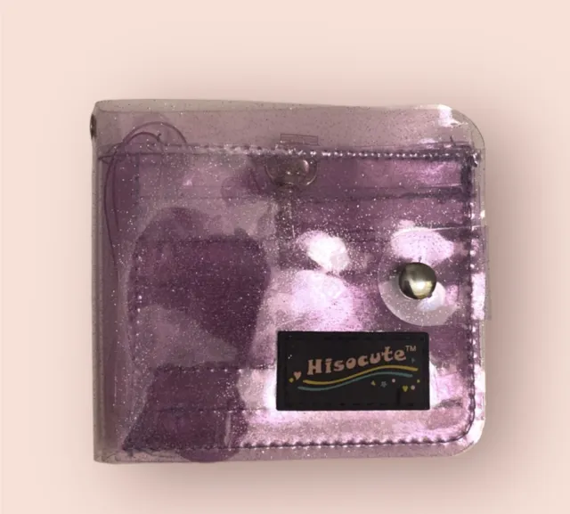 Purple glitter Jelly wallet K-pop  and Anime