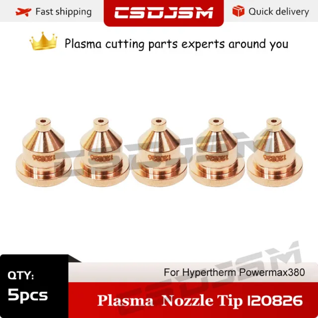 CSDJSM 5pcs 120826 Plasma Cutter nozzle Tip For Hypertherm Powermax600 Torch