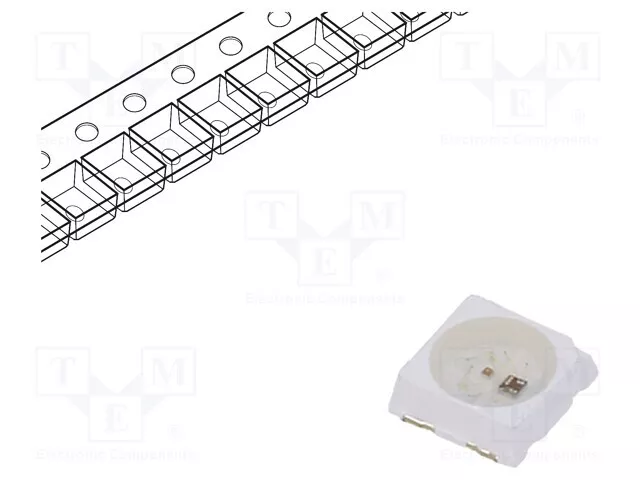 3535,PLCC4 SMD RGB 3,5x3,7x1,1 mm LED programmabile