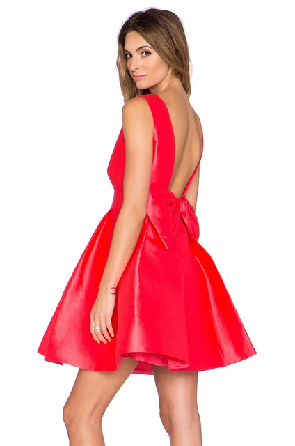 KATE SPADE FANCY Meeting You Here Open Back Mini Dress Red Geranium Size 6  $428 $219.99 - PicClick