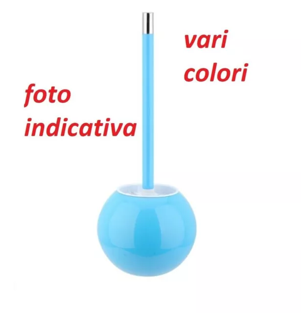 Portascopino Acciaio Inox Scopino Bagno Water Wc Spazzolino Vari Colori