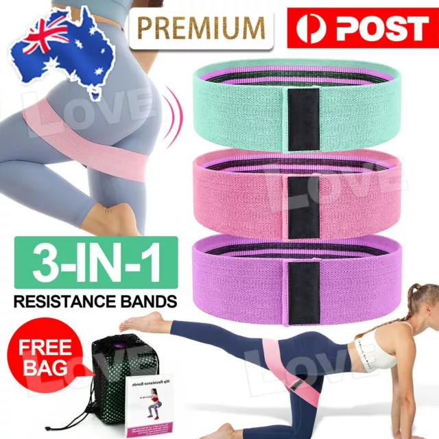 Yoga Hip Circle Bands Resistance Booty Bands Fabric Workout Exercise Loop Guide