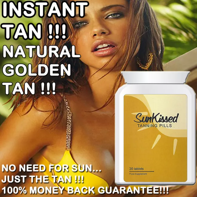 Sunkissed Tanning Pills Tablets High Strength Tanned Toned Dark Brown Tan