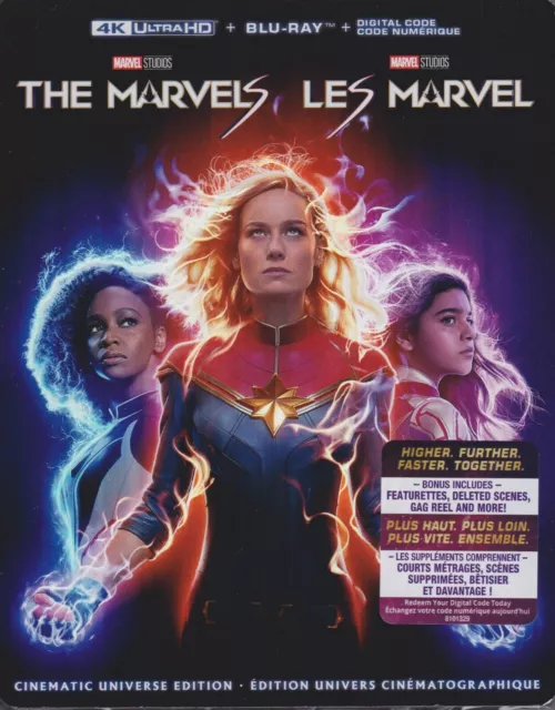 MARVEL STUDIOS THE MARVELS 4K ULTRA HD & BLURAY & DIGITAL SET with Brie Larson