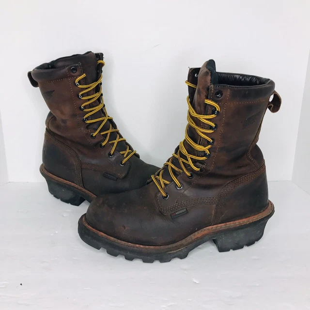 RED WING LOGGERMAX 4420 Logger Boots Brown Oiled Leather Vibram Soles