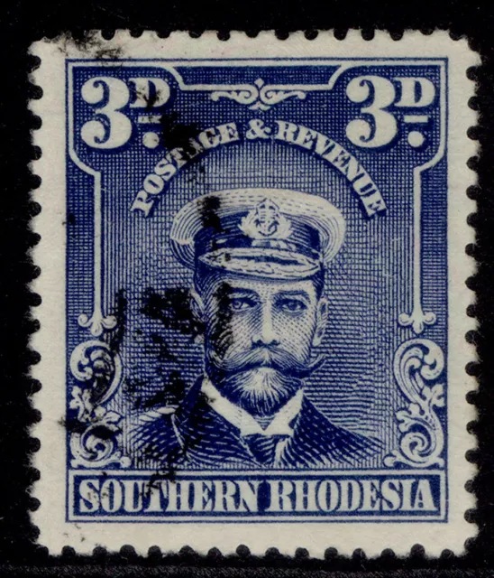 SOUTHERN RHODESIA GV SG5, 3d blue, FINE USED.