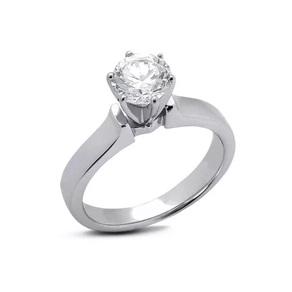 0.32ct D SI1 Round Natural Diamond 14kw Gold Classic Solitaire Engagement Ring