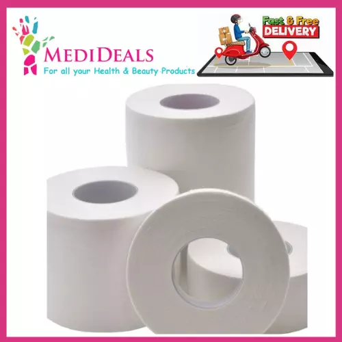 Qualicare Zinc Oxide Tape White Waterproof Medical Sports Adhesive - 10m Length
