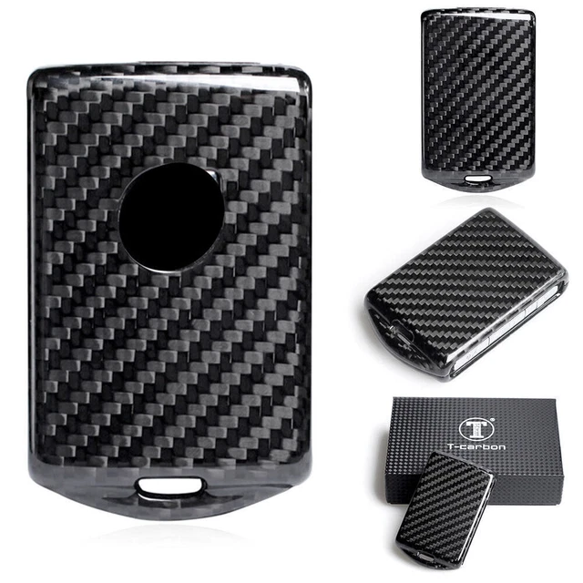 Remote Key Case Shell Cover Carbon Fiber Black Fit Volvo XC60 XC90 S90 V90 2018