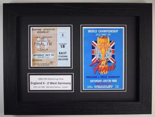 1966 World Cup Final A4 Photo Ticket Display Football Programme England