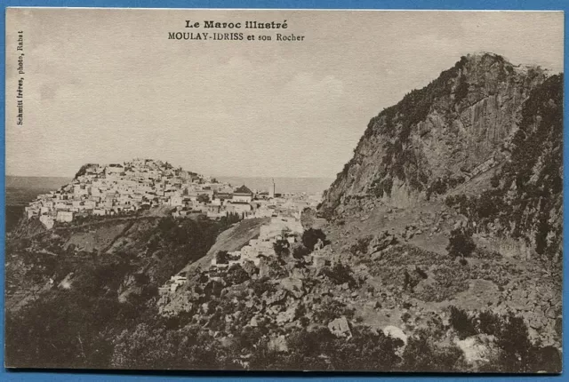 CPA: Illustrated Morocco - MOULAY-IDRISS and its Rock