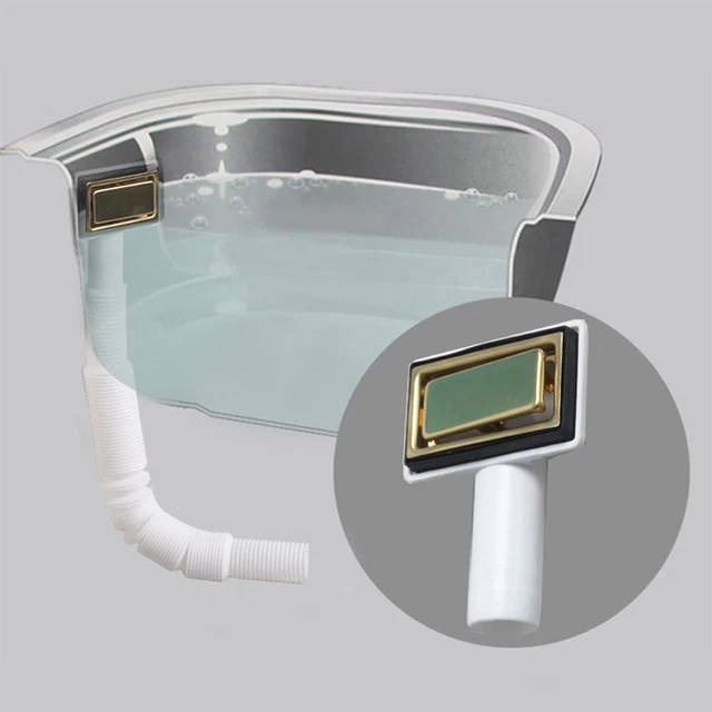 Tuyau Flexible De Vidange Et Trop-plein Pour évier - Doré, Longueur Ajustable 230-530mm