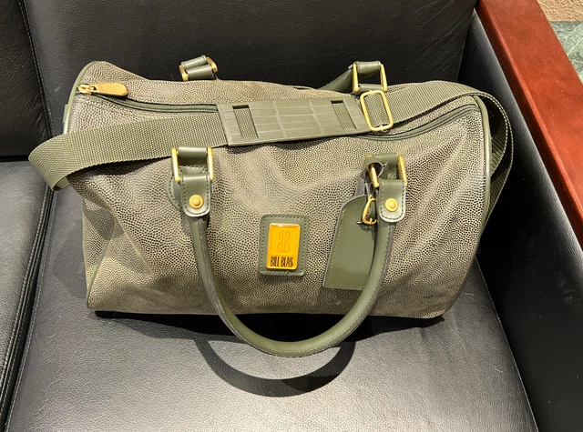 Vintage Bill Blass Signature Green Carry-On/Overnight/Weekender Bag Strap & Tag
