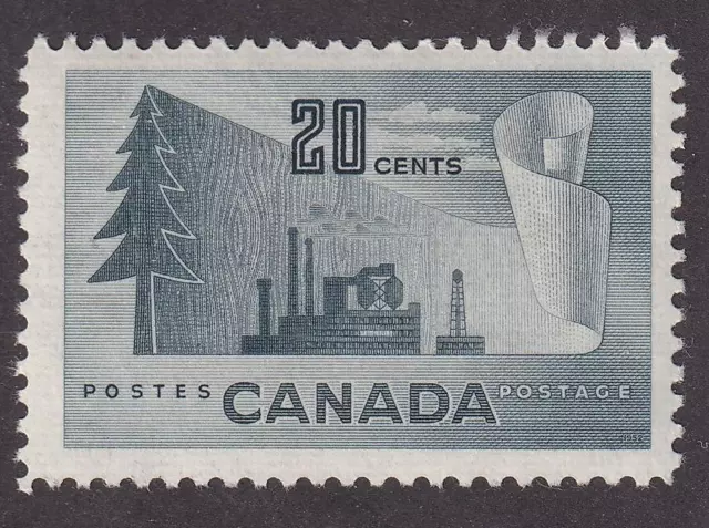 Canada 1952 Paper Mill 20¢ Forestry Products, MNH sc#316