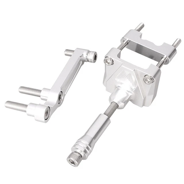 Staffa stabilizzatore ammortizzatore sterzo adatta Kawasaki Ninja 250R EX250 2008-12 argento