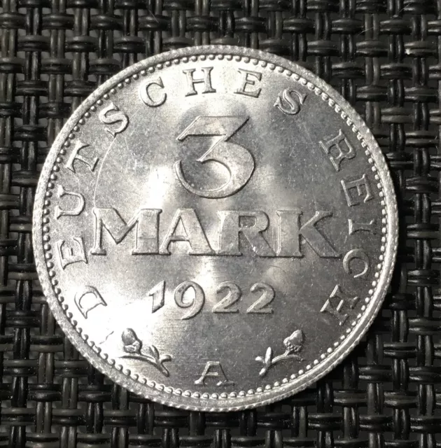 Deutsches Reich 3 Mark 1922 A Originalbilder