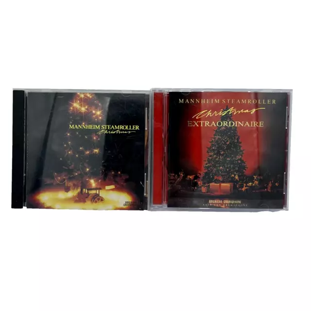 Lot of 2 Mannheim Steamroller Christmas Extraordinaire CDs 1984 2001 Hallelujah