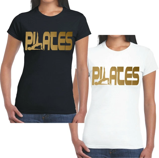 Maglietta Donna Pilates Maglia Ragazza t-shirt Palestra Ginnastica Fitness Yoga