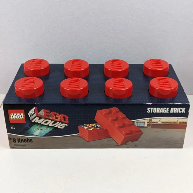 LEGO Movie 4004 Red Storage Brick 8 Knobs 2014 BNIB & Sealed