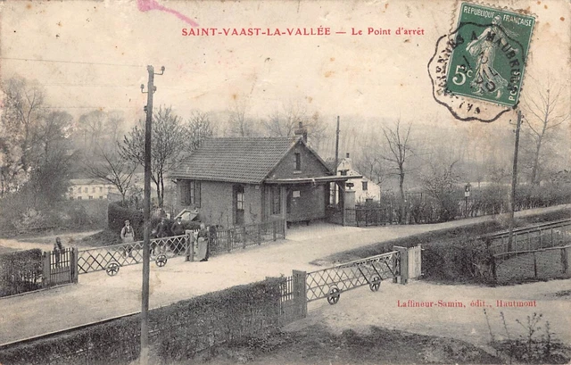 Antique Postcard Dept 59 North Saint Vaast la Vallée the Stop Point