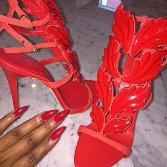 gladiator 13 cm Sexy Red rot peeptoes fetish sky sandals high heels 43 42 us11