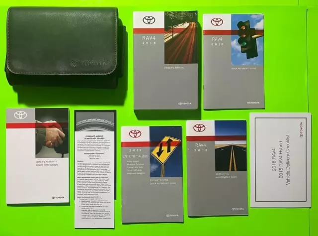 2018 Toyota RAV4 Factory Owners Manual Set & Case *OEM*