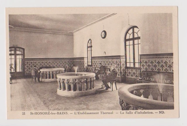 CPA " ST HONORE LES BAINS - L'Etablissement Thermal - La Salle d'inhalation